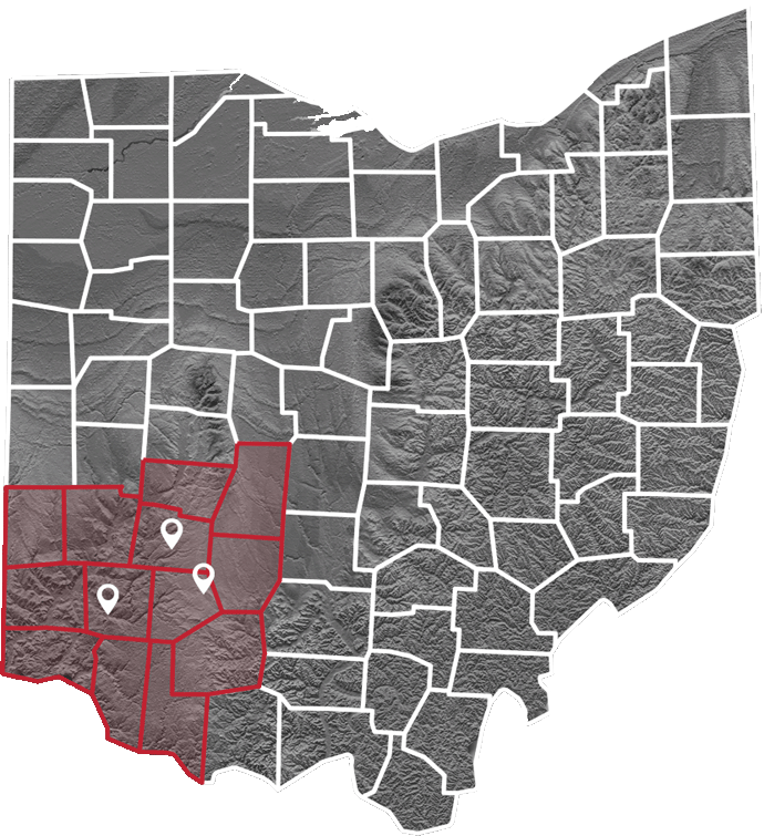 Ohio serviced areas